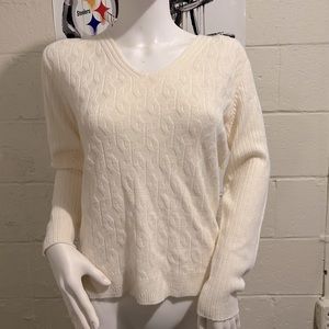 Liz Claiborne Womens V Neck Long Sleeve Pullover Sweater
